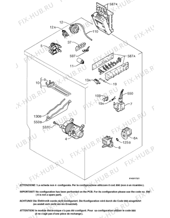 Взрыв-схема стиральной машины Zanussi Electrolux IZ12 - Схема узла Electrical equipment 268